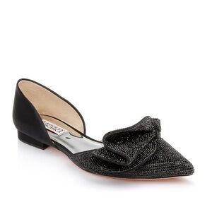 New in‎ box Badgley Mischka black Ileana Sparkle Pointed Flats